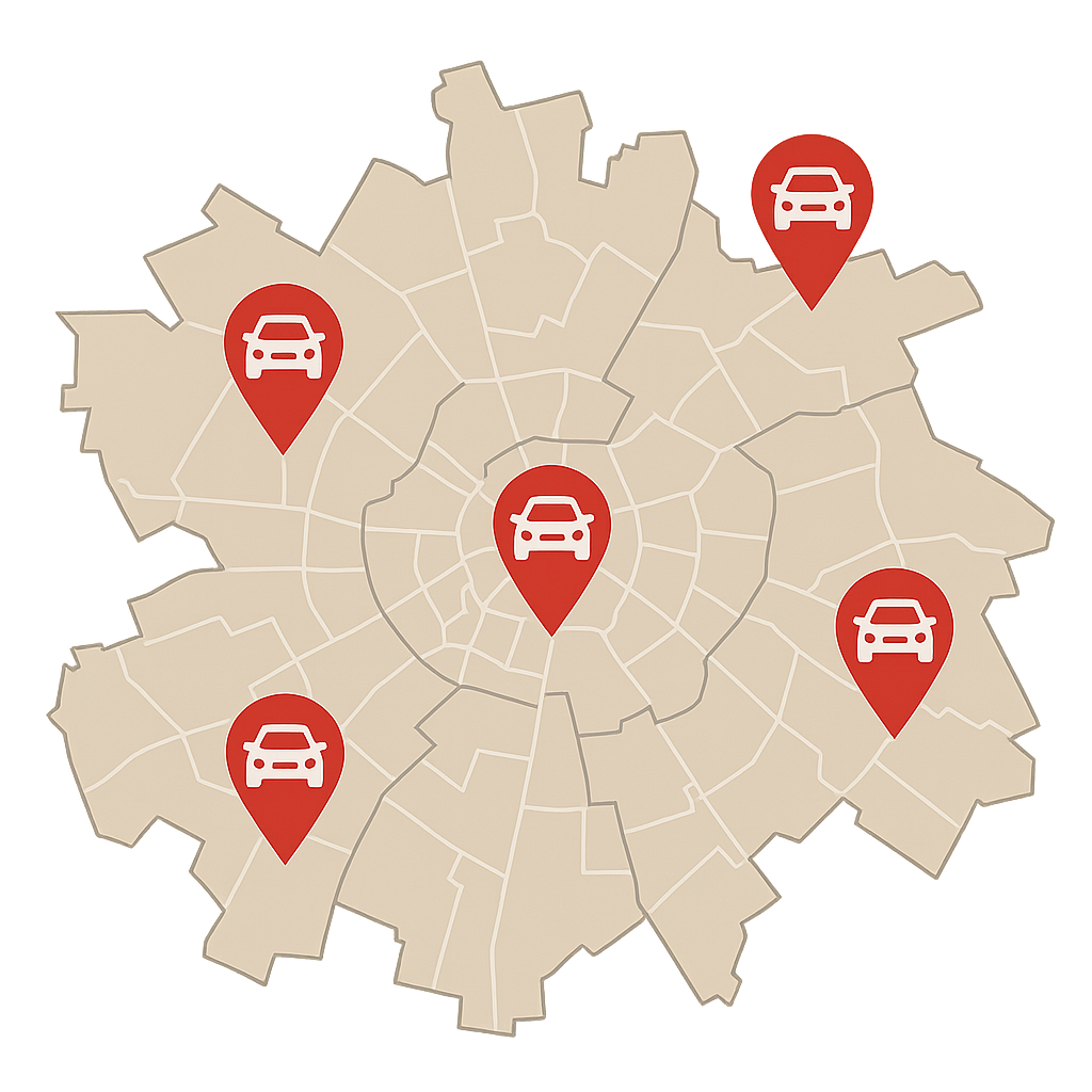 Regionkarte Auto Verkaufen Braunschweig mit Standorten im Umland von Wolfsburg bis Salzgitter