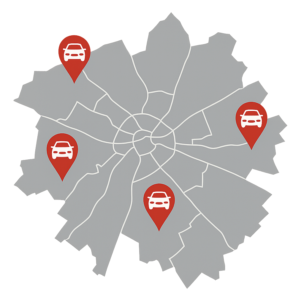 Regionale Auto verkaufen Karte für Pkw und Unfallwagen in Herford