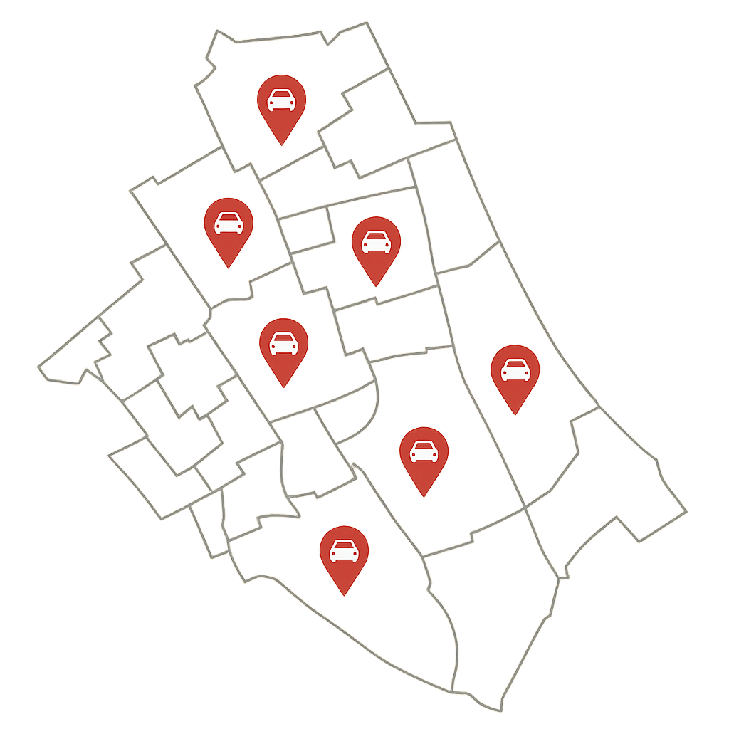 Auto in Langenfeld verkaufen mit Standorten zwischen Hauptstraße und Solinger Straße auf Stadtkarte