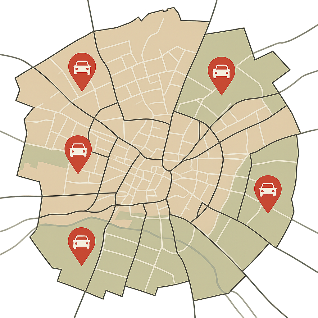 Stadtkarte von Wernigerode mit Markierungen zum Auto Verkaufen in allen Stadtteilen für Fahrzeughalter