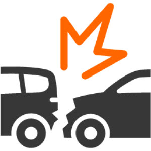 Icon - Auto Auffahrunfall mit Unfallschaden