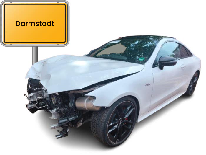 Mercedes Frontschaden beim Unfallauto Ankauf in Darmstadt