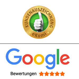 eKomi und Google Bewertungsbeispiel zum Verkauf