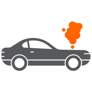 Icon SEAT Sportwagen mit Motorschaden