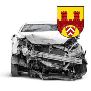 Unfallauto beim Ankauf mit Bielefelder Wappen