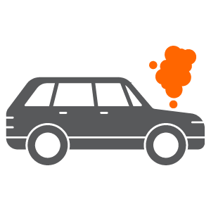 Icon SEAT SUV mit Motorschaden