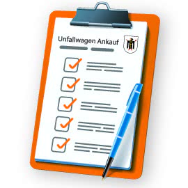 Liste mit Vorteilen beim Unfallauto verkaufen München