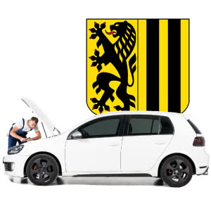 Mechaniker Auto Motorschaden Dresden Wappen