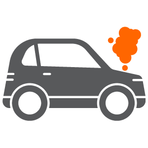 Icon SEAT Kleinwagen mit Motorschaden