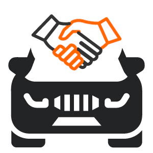 Handschlag am Auto beim Verkauf in Brandenburg