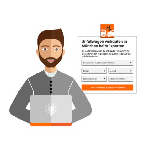 Fahrzeughalter gibt Daten zum Auto im Ankauf-Formular ein
