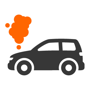 Icon - Auto mit rauchendem defekten Motor