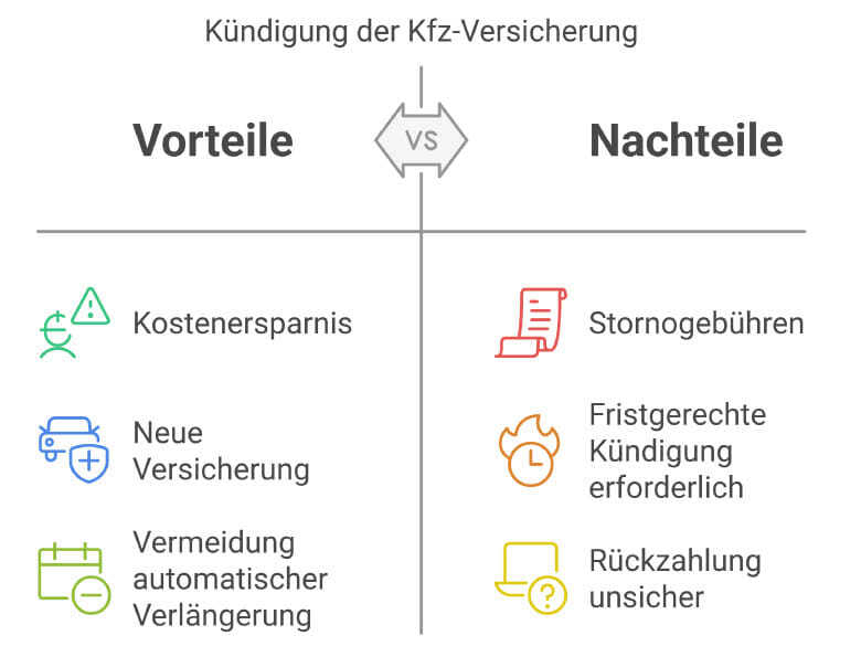 Tabelle mit Vor- und Nachteilen bei der KÃ¼ndigung