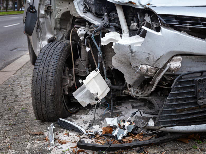 Starker technischer Totalschaden nach einem Unfall